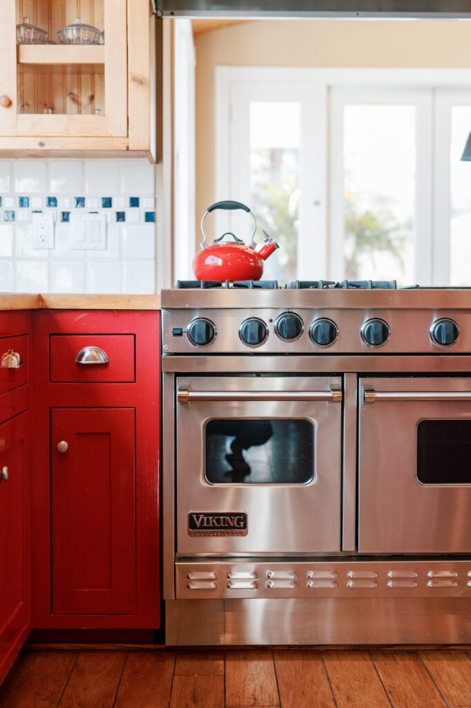 Viking double oven at Higuera Ranch airbnb luxury house rental surrounded by the san luis obispo hills, two minutes from downtown SLO